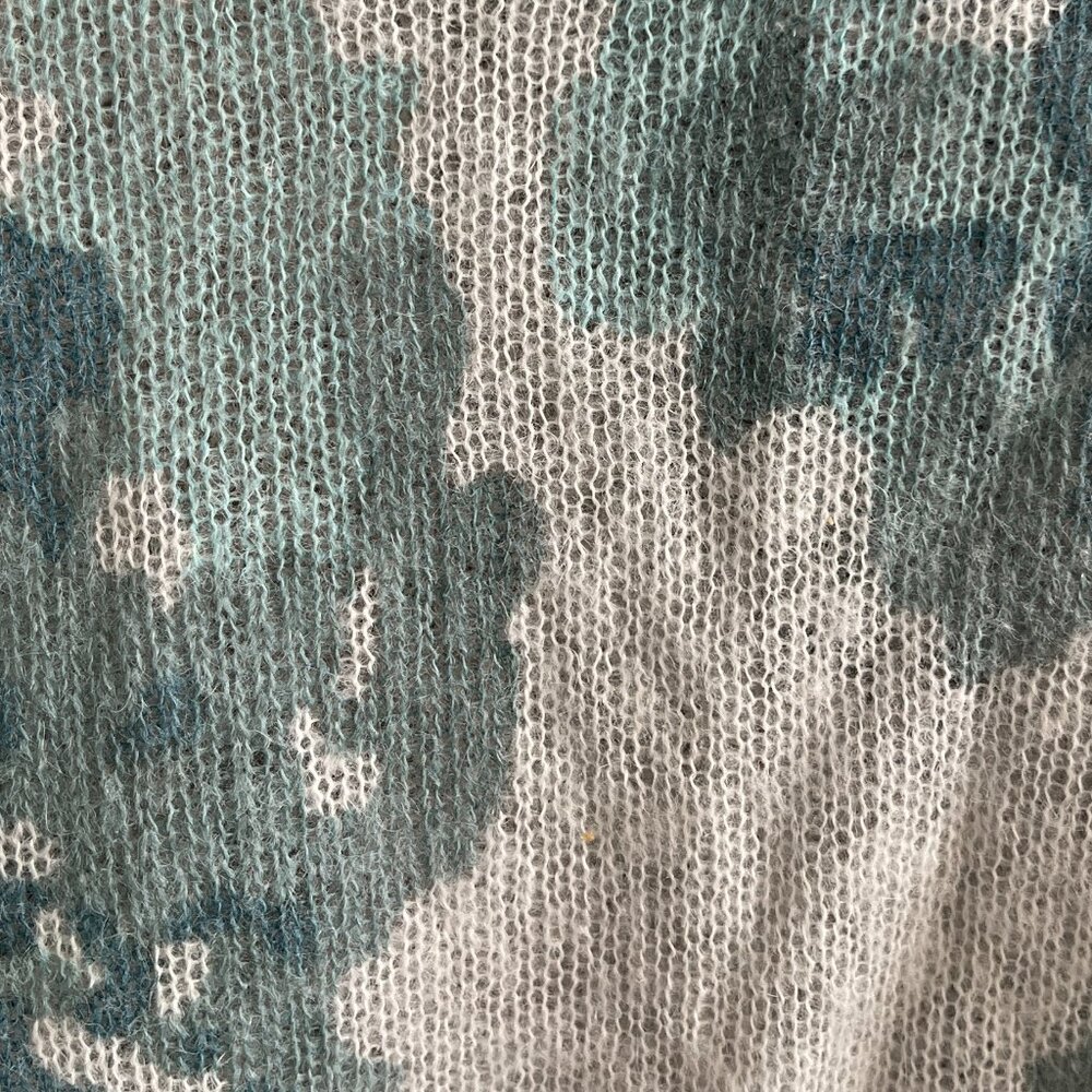 VINCE DAHLIA PRINT MOHAIR ALPACA BLEND SWEATER SIZE M - Picture 9 of 9